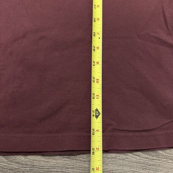 Moncler Polo Mens EU XXL Burgundy Short Sleeve Shirt Logo Patch designer Cotton - Picture 5 of 12